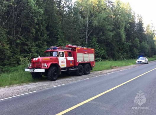 В Шуйском районе водитель не справился с управлением и улетел в кювет